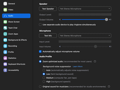 Step 4 screenshot for setting up audio for desktops and laptops before logging into zoom
