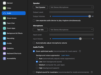 Step 5 screenshot for setting up audio for desktops and laptops before logging into zoom